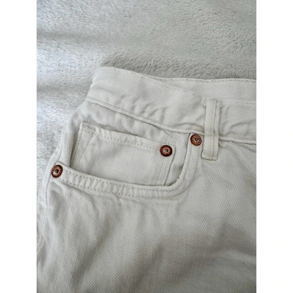 Free People Women's White Denim Loving Good Vibrations Cut Off Shorts Size 27 - Picture 4 of 12
